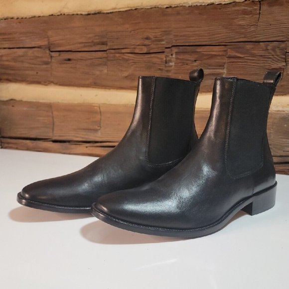 Tommy Hilfiger Boots Black Leather M35123 For Men Made in Italy Size 9.5 Tommy Hilfiger | Shoes | Tommy Hilfiger Mens Boots 1m | Poshmark main image 3